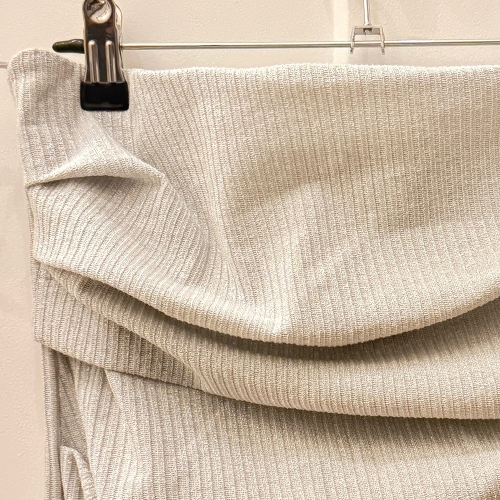 Zara Silver Metallic Ribbed Top - Picture 4 of 6